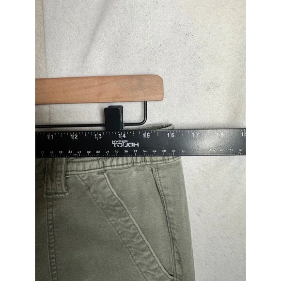 American Eagle Women 10 Cargo Pants Olive Green Stretch Utility High Rise 1840 - Picture 4 of 10